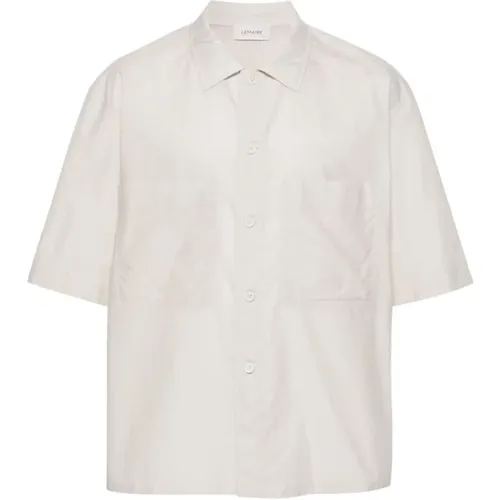 Off-White Baumwoll-Seiden Pullover mit Kurzen Ärmeln , Herren, Größe: XL - Lemaire - Modalova