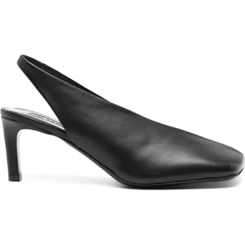 Leather Slingback with Low Heel , female, Sizes: 4 UK - Jil Sander - Modalova