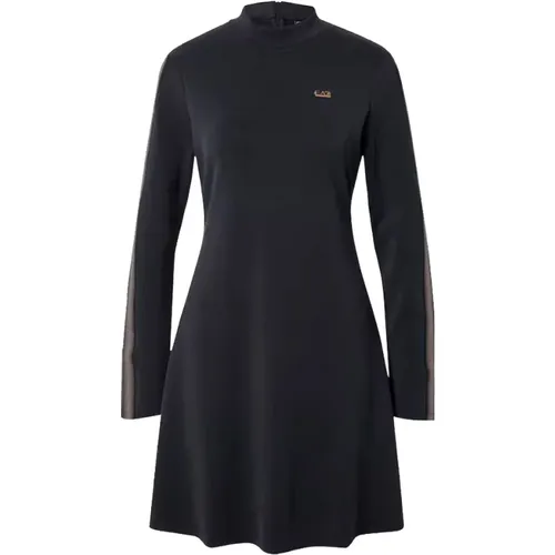 Jersey Dress with High Collar , female, Sizes: S - Emporio Armani EA7 - Modalova