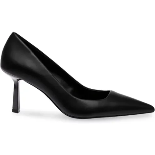 Schwarzer Leder-Stiletto-Absatz-Pumps , Damen, Größe: 38 EU - Steve Madden - Modalova