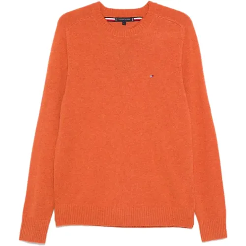 Pumpkin Wool Knit Sweater , male, Sizes: M, XL, L, S - Tommy Hilfiger - Modalova