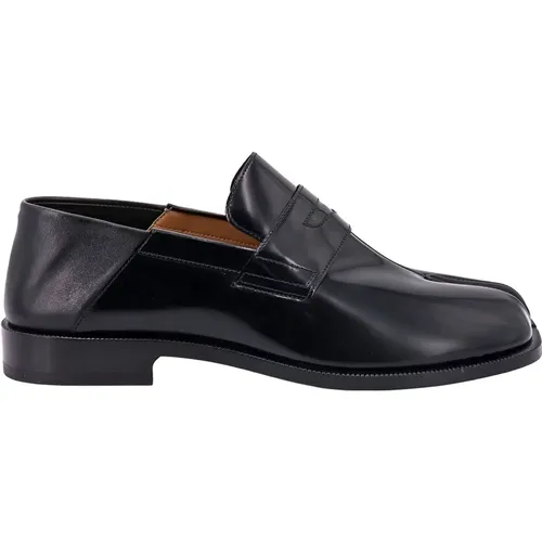 Italian Leather Loafers with Tabi Toe , male, Sizes: 7 UK - Maison Margiela - Modalova