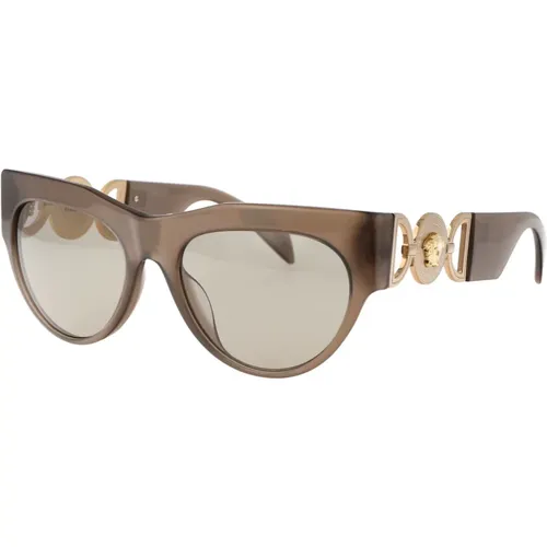 Stylische Sonnenbrille mit Einzigartigem Design , Damen, Größe: 56 MM - Versace - Modalova