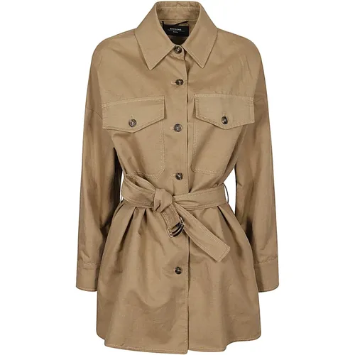 Safari-Jacke mit Gürtel , Damen, Größe: 2XS - Max Mara Weekend - Modalova