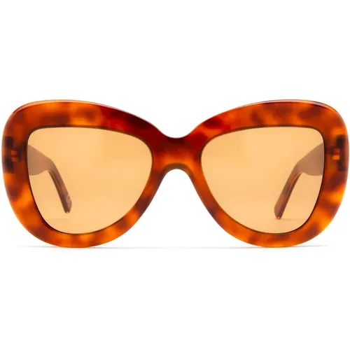 Stylish Metal Frame Glasses , unisex, Sizes: 55 MM - Marni - Modalova
