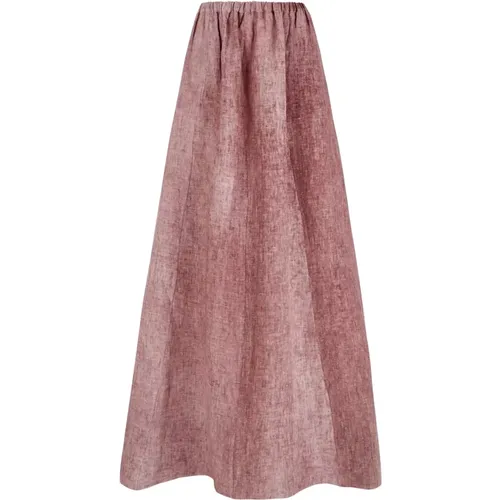 Azama, malted linen skirt , female, Sizes: L, XL, 2XL, M - Cortana - Modalova