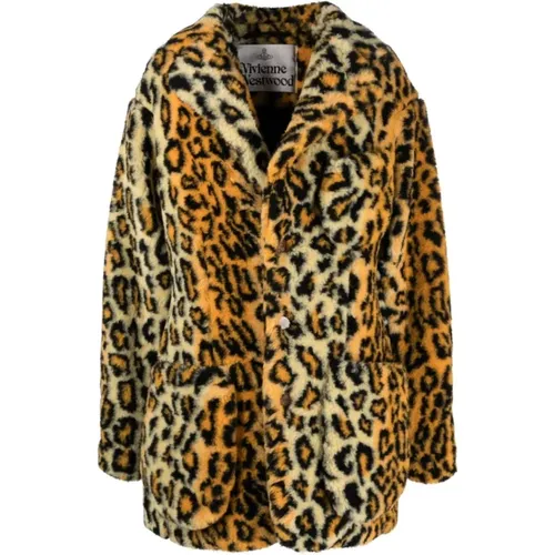 Leopard Fake-Fur Mantel in Braun - Vivienne Westwood - Modalova