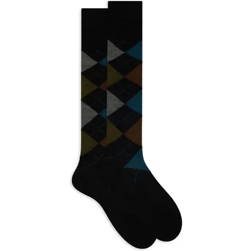 Graue Woll Lange Socken mit Einlage , Herren, Größe: M - Gallo - Modalova