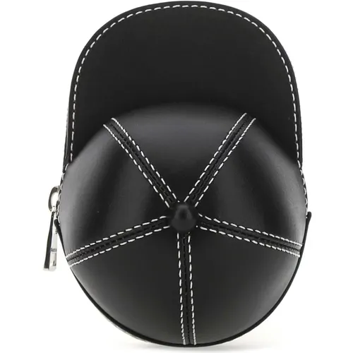 Stilvolle schwarze Leder Nano Cap Crossbody-Tasche , Damen, Größe: ONE Size - JW Anderson - Modalova