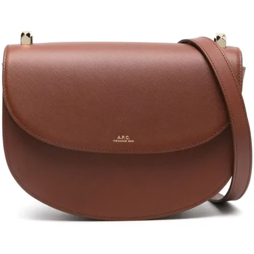 Geneva Bag in Hazelnut , female, Sizes: ONE SIZE - A.p.c. - Modalova