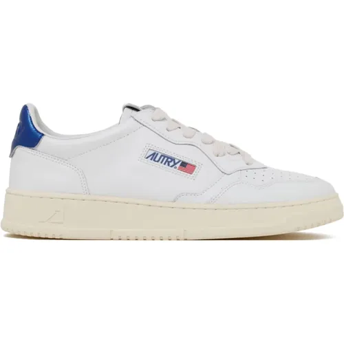 Weiße Leder Low Top Sneakers , Damen, Größe: 37 EU - Autry - Modalova