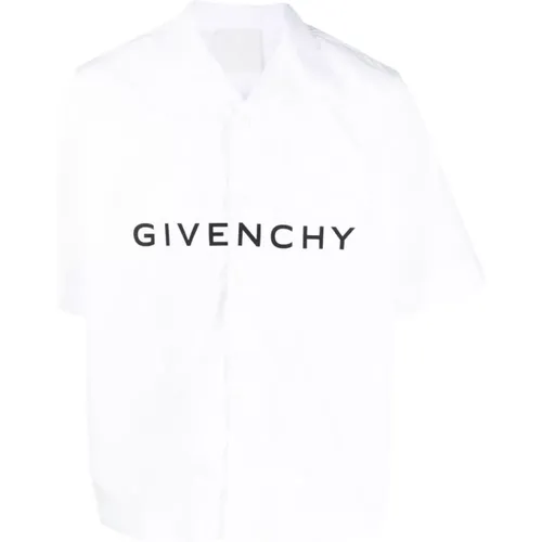 Logo-Print Kurzarmhemd , Herren, Größe: L - Givenchy - Modalova