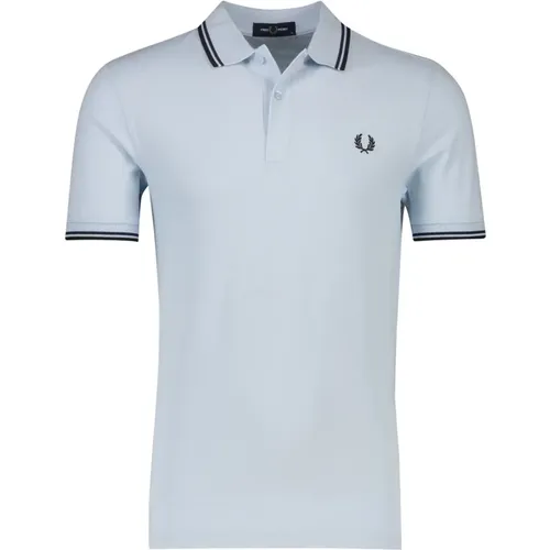 Poloshirt Kurzarm Hellblau , Herren, Größe: L - Fred Perry - Modalova