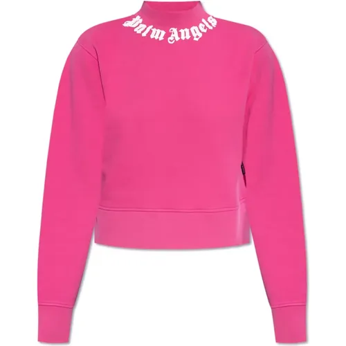 High Neck Sweatshirt , female, Sizes: XS, S, M - Palm Angels - Modalova