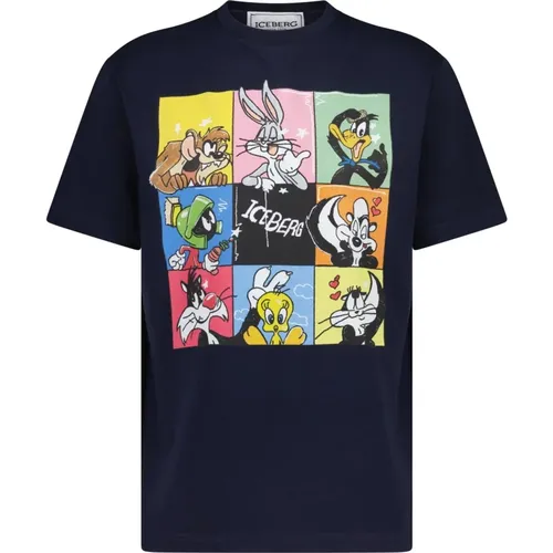 Looney Tunes Print T-Shirt , Herren, Größe: 2XL - Iceberg - Modalova