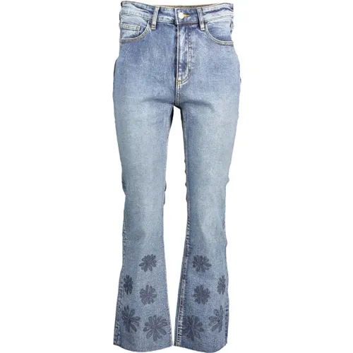 Bestickte Denim-Jeans für Frauen , Damen, Größe: 2XL - Desigual - Modalova