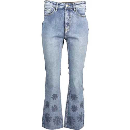 Bestickte Denim-Jeans für Frauen , Damen, Größe: S - Desigual - Modalova
