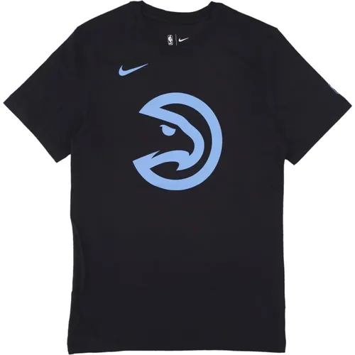 Atlanta Hawks Logo Tee Schwarz , Herren, Größe: XS - Nike - Modalova