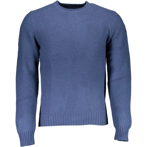 Blauer Rundhalsausschnitt Pullover , Herren, Größe: L - North Sails - Modalova