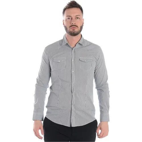 Western Style Hemd , Herren, Größe: 2XL - Daniele Alessandrini - Modalova