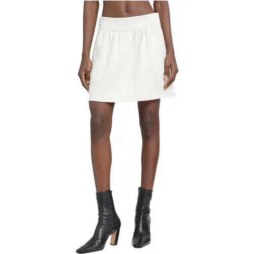 Ivory Short Skirt in Cotton Scuba , female, Sizes: S, XS - Max Mara - Modalova