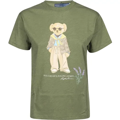 Bear Print T-Shirt , female, Sizes: XS - Ralph Lauren - Modalova