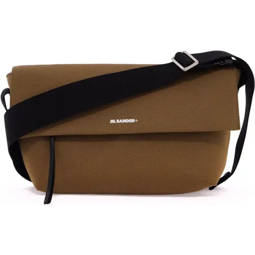 Canvas Utility Schultertasche mit Logo - Jil Sander - Modalova