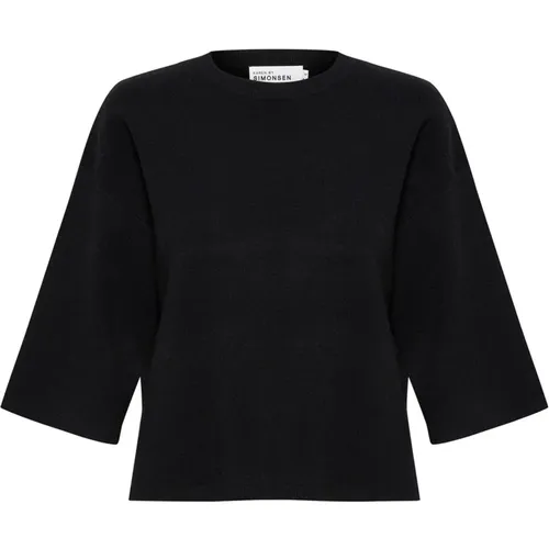 Einfaches Strick-T-Shirt mit Halbärmeln , Damen, Größe: XL - Karen by Simonsen - Modalova