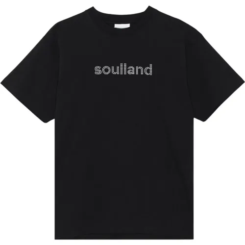 Rhinestone T-shirt , unisex, Größe: L/Xl - Soulland - Modalova