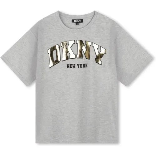 Grau Beige T-Shirt,Schwarzes Tee Shirt 09B - DKNY - Modalova