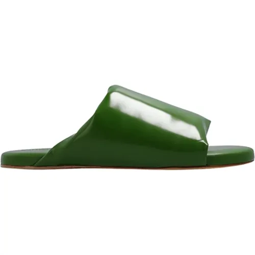 Leather slides , male, Sizes: 8 UK, 7 UK - Bottega Veneta - Modalova