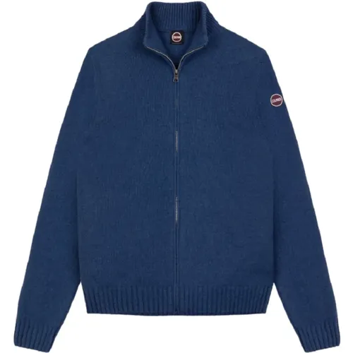 Blaue Kaschmir-Mischung Reißverschluss Pullover , Herren, Größe: XL - Colmar - Modalova