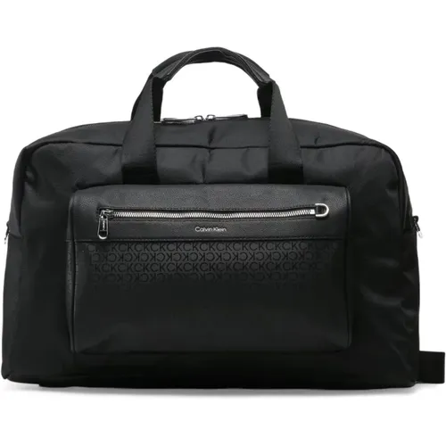 Schwarze Herrentasche mit Reißverschluss - Calvin Klein - Modalova