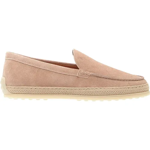 Rosa Wildlederschuh mit Seil , Damen, Größe: 36 1/2 EU - TOD'S - Modalova