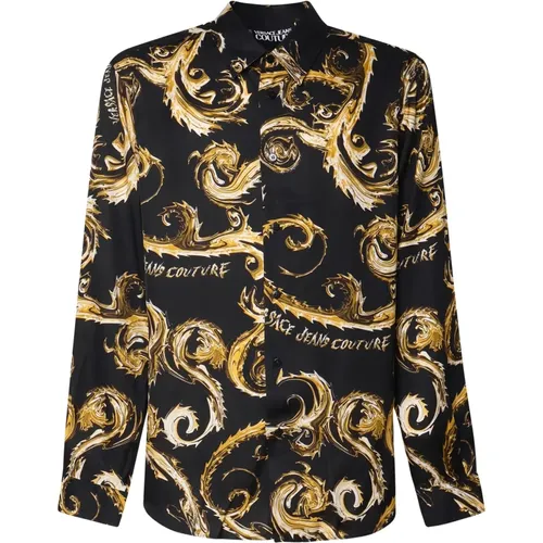 Fluid Shirt Italian Collar , male, Sizes: M, 2XL, S, L, XL - Versace Jeans Couture - Modalova