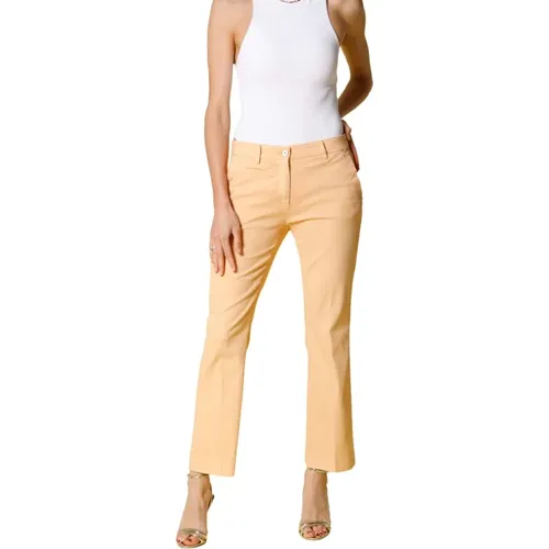 Slim Fit Baumwoll Chino Hose , Damen, Größe: S - Mason's - Modalova