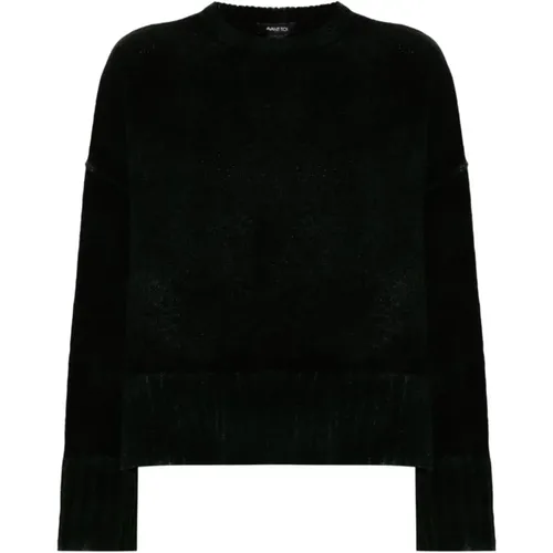 Dark Merino Wool Sweater , female, Sizes: M - Avant Toi - Modalova