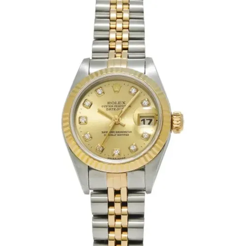 Pre-owned Gold watches , female, Sizes: ONE SIZE - Rolex Vintage - Modalova