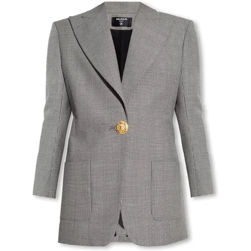 Checked blazer , female, Sizes: S, L, M, XS - Balmain - Modalova