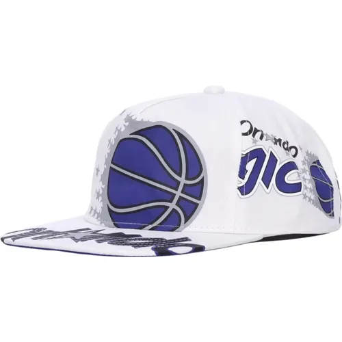 Orlando Magic Flat Brim Cap , male, Sizes: ONE SIZE - Mitchell & Ness - Modalova