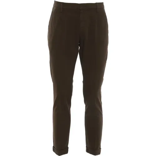 Slim Fit Stretch Cotton Chino Pants , male, Sizes: W33 - Dondup - Modalova