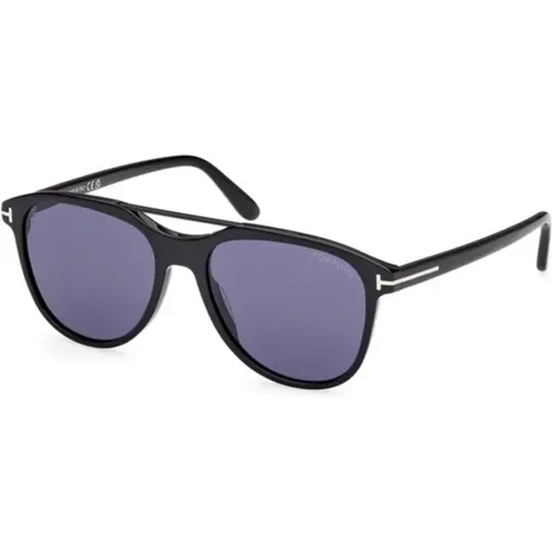 Blue Shiny Sunglasses , unisex, Sizes: 54 MM - Tom Ford - Modalova