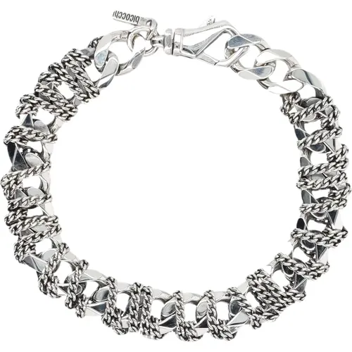 Men`s Accessories Jewelry Silver Aw23 , male, Sizes: M - Emanuele Bicocchi - Modalova