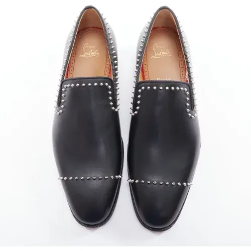 Pre-owned Leather flats , male, Sizes: 9 UK - Christian Louboutin Pre-owned - Modalova