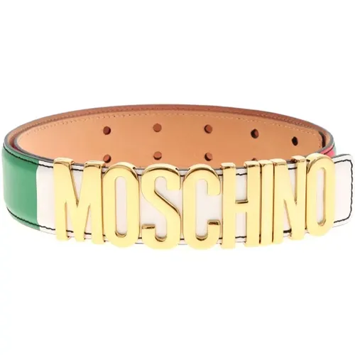 Metallic Letter Belt , female, Sizes: S - Moschino - Modalova