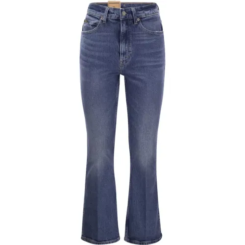 Flared High-Waist Jeans mit kurzem Schritt , Damen, Größe: W28 - Ralph Lauren - Modalova