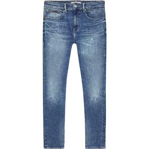 Slim Fit Jeans mit Used-Look , Herren, Größe: W30 - Tommy Jeans - Modalova