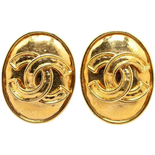 Pre-owned Metal earrings , female, Sizes: ONE SIZE - Chanel Vintage - Modalova