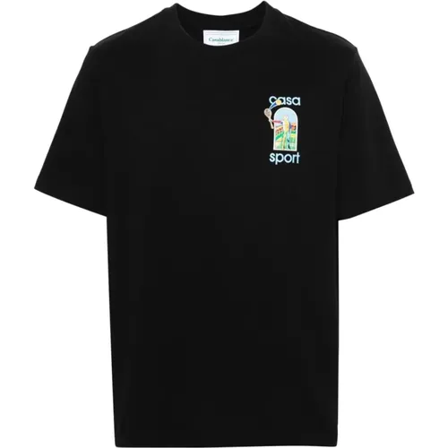 Cotton T-Shirt with Printed Logo , male, Sizes: 2XL, XL - Casablanca - Modalova