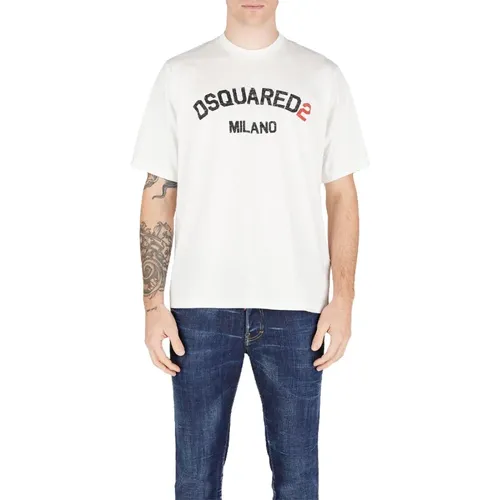 Stylisches Lockeres Print-Top , Herren, Größe: M - Dsquared2 - Modalova